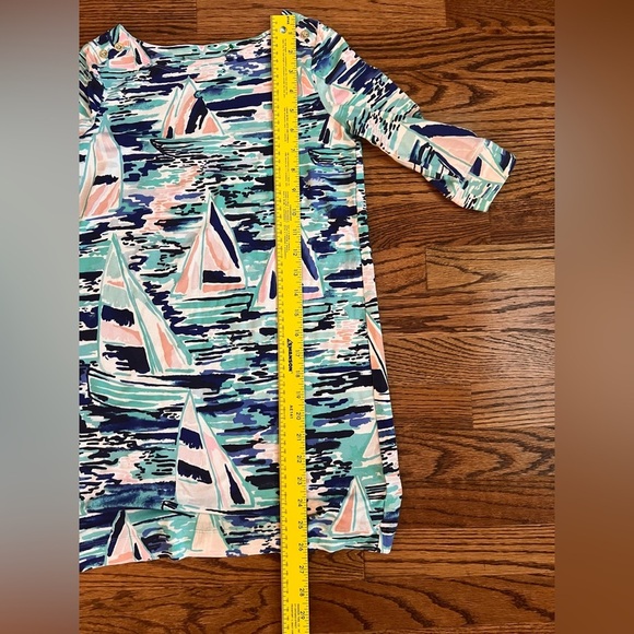 Lilly Pulitzer Tammy UPF 50+ Dress - Pier Pressure Boat Print - Girls Lrg (8-10) - Picture 7 of 8
